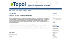 Desktop Screenshot of journal.topoi.org